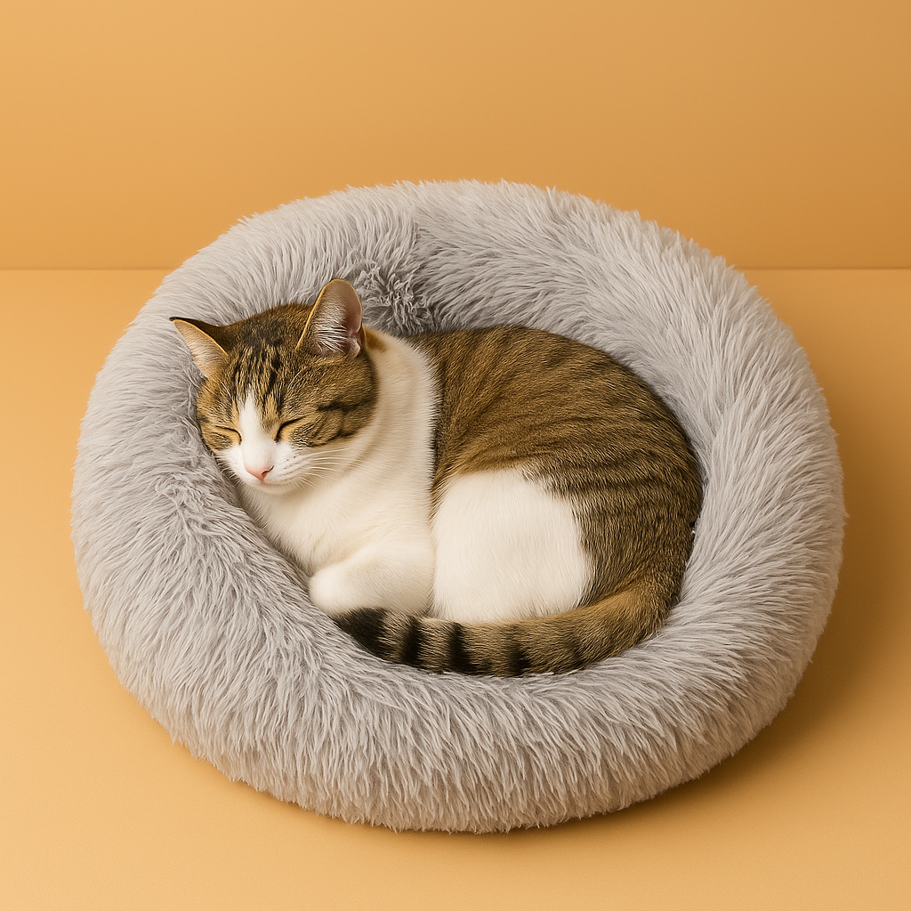 Fluffy Dream Donut Dierenbed – 48×48 cm