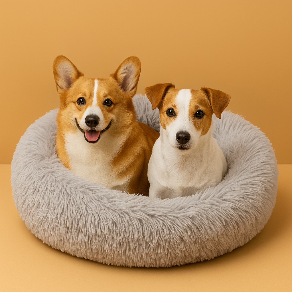 Fluffy Dream Donut Dierenbed – 48×48 cm