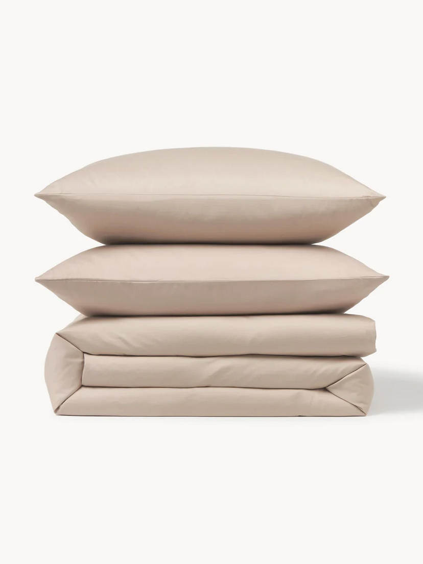 Katoensatijnen dekbedovertrek