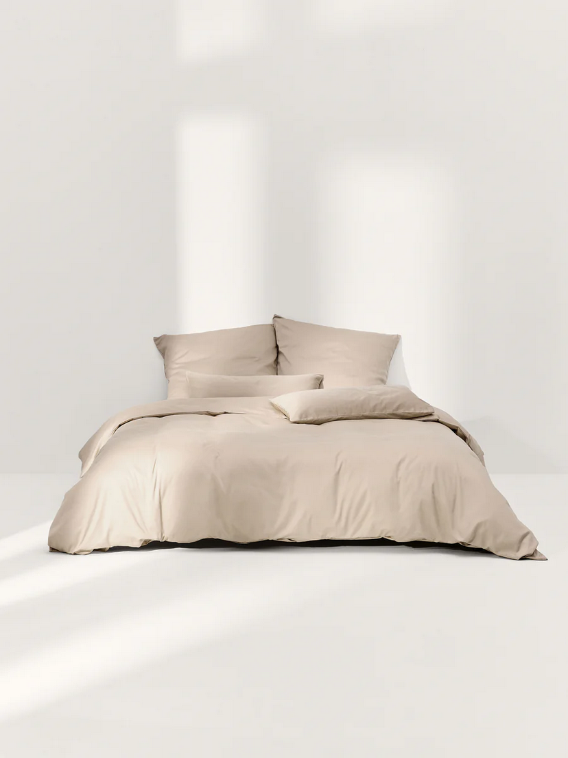 Katoensatijnen dekbedovertrek