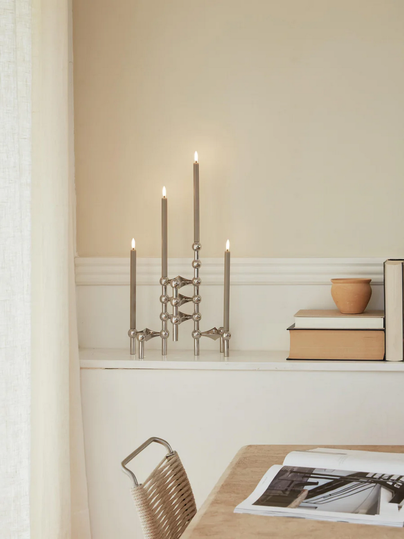 LED-kaarsen stof Nagel, 2 stuks